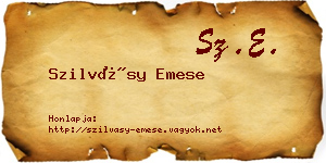 Szilvásy Emese névjegykártya