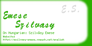 emese szilvasy business card