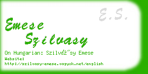 emese szilvasy business card